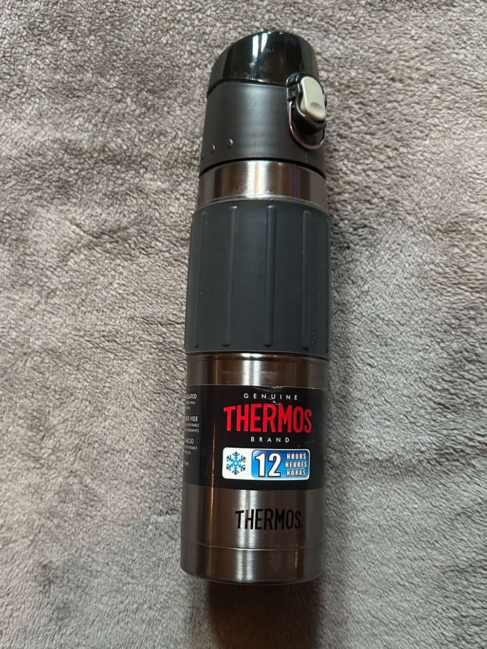 Thermos 2465TRI6 18 oz Vacuum Insulated Stainless Steel Hydration Bottle Gray